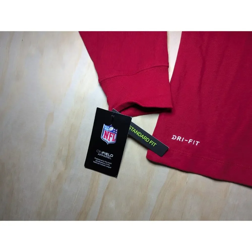 Nike Men's Medium New York Giants Shirt Red Long Sleeve NFL Stretch On Field NEW